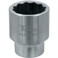 No.SS54328 - Stainless Steel 28mm x 1/2"Dr. 12Pt Socket 46L