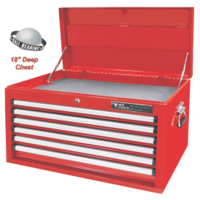 No.TES1608RB - 6 Drawer Ball-Bearing Deep Top Chest