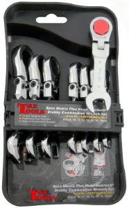 17mm 12Pt Stubby Flex-Head Ratchet Wrench T&E Tools S59017