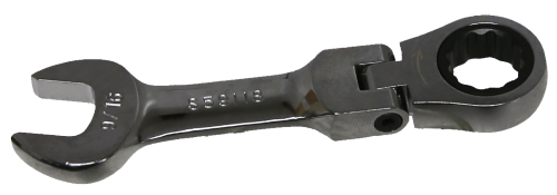 17mm 12Pt Stubby Flex-Head Ratchet Wrench T&E Tools S59017