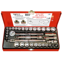 No.12007 - 34Pc. 3/8"Dr. 6 Point SAE/Metric Socket Set