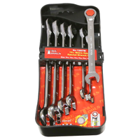 No.13007M - 7Pc. Metric Gear Ratchet Wrench Set 10-19mm