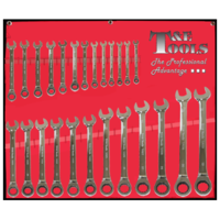 No.13025A - 25Pc. Metric Gear Ratchet Wrench Set 6mm - 32mm