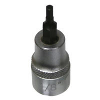 No.13904 - 1/8" SAE In-Hex Sockets 3/8" Drive x 50mm Length