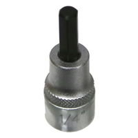 No.13908 - 1/4" SAE In-Hex Sockets 3/8" Drive x 50mm Length