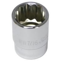 No.14014W - 7/16" x 1/2" Drive 12 Point Standard Socket