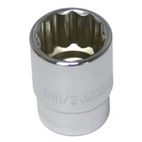 No.14016W - 1/2" x 1/2" Drive 12 Point Standard Socket