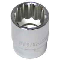 No.14018W - 9/16" x 1/2" Drive 12 Point Standard Socket