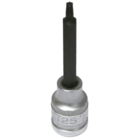 No.14825 - T25 1/2" Drive Torx-r Sockets Long 100mm Length