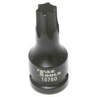 No.15760 - T60 1/2" Drive Torx-r Impact Sockets 60mm Length