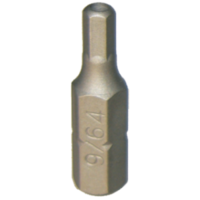 No.50726 - 9/64" x 1/4" Hex Tamper In-Hex Insert Bit