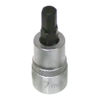 No.53807 - 7mm Metric In-Hex Sockets 3/8" Drive x 50mm Length