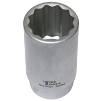 No.6061 - 30mm x 1/2"Dr FWD Axle Nut Socket 75mm Long
