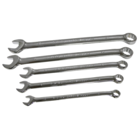 No.61000X - 5Pc. Long 12Pt Combination Wrench 10, 12, 13, 17, 18mm