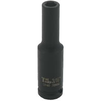 No.72006L - 3/16" x 1/4"Drive Deep 6 Point Impact Socket