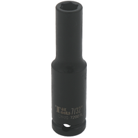 No.72007L - 7/32" x 1/4"Drive Deep 6 Point Impact Socket