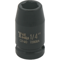 No.72008A - 1/4" x 1/4"Drive Standard 6 Point Impact Socket