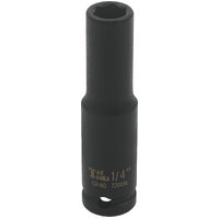 No.72008L - 1/4" x 1/4"Drive Deep 6 Point Impact Socket