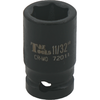 No.72011 - 11/32" x 1/4"Drive Standard 6 Point Impact Socket