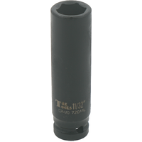 No.72011L - 11/32" x 1/4"Drive Deep 6 Point Impact Socket