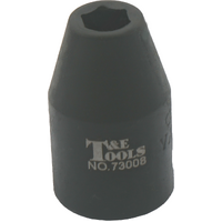 No.73008 - 1/4" x 3/8" Drive SAE Impact Socket (6 Point)