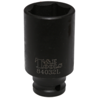 No.84032L - 32mm x 1/2" Deep 6 Point Impact Socket
