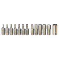 No.91112 - 13 Piece SAE In-Hex Insert Bits (1/4" Hex Short)