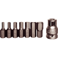 No.91115 - 8 Piece SAE In-Hex Insert Bits (5/16" Hex Short)