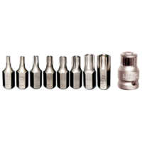 No.91141 - 9Pc Torx-Plus Insert Bits (10mm Hex) T20-T55 30mm Long