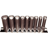 No.92509 - 9 Piece 1/4"Drive Deep Sockets (12 Point)