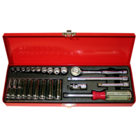 No.92725 - 24 Piece 1/4"Drive Metric Socket Set (12 Point)