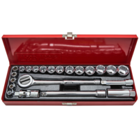 No.93221 - 22 Piece 3/8" Drive Metric Socket Set (6 Point)