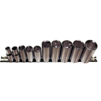 No.93510 - 10 Piece 3/8" Drive SAE Deep Sockets (12 Point)