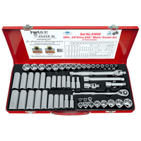 No.93656 - 56 Piece 3/8" Drive SAE & Metric Socket Set (6 Point)