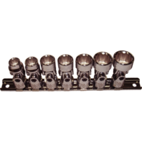 No.93806 - 7 Piece 3/8" Drive SAE Universal Sockets (12 Point)