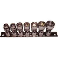 No.93807 - 7 Piece 3/8" Drive SAE Universal Sockets (6 Point)