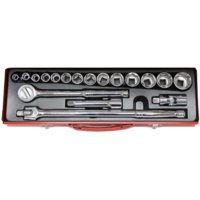 No.94218 - 18 Piece 1/2" Drive Standard SAE Socket Set (6 Point)