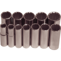 No.94515 - 12Pc. 1/2"Dr. 12 Point Deep Metric Sockets