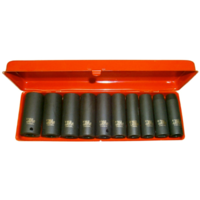 No.97410L - 10 Piece 1/2" Drive SAE Deep Impact Sockets