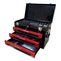 No.AM0439RB - 439Pc Tool Set with 3 Drawer Top Chest - Red/Black