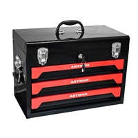 No.AM2003RB - 19" 3 Drawer Portable Chest - Red/Black
