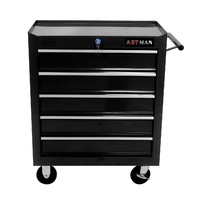 No.AM2205BK - 24" 5 Drawer Roller Cabinet  - Black