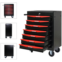 No.AM2207RB - 20" 7 Drawer Roller Cabinet  - Red/Black