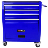 No.AM2214BE - 24" 4 Drawer & Storage Cabinet  - Blue