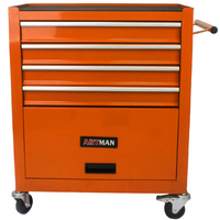 No.AM2214OR - 24" 4 Drawer & Storage Cabinet  - Orange