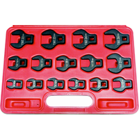 No.BCF55M - 15 Piece Metric Open-End Crowsfoot Wrenches