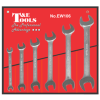No.EW106 - 6 Piece SAE Open-End Wrench Set