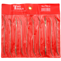 No.F5014 - 10Pc. Riffler Shape Nickel Coating Needle File Set