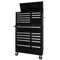 No.GF4111BK - 41" Godfather 8 Drawer Roller Cabinet Chest - Black