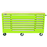 No.GF7221GR -  72" Godfather 21 Drawer Roller Cabinet - Green